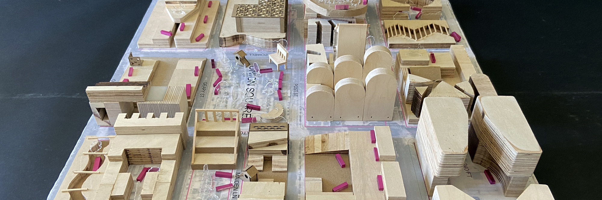 model photo of city blocks