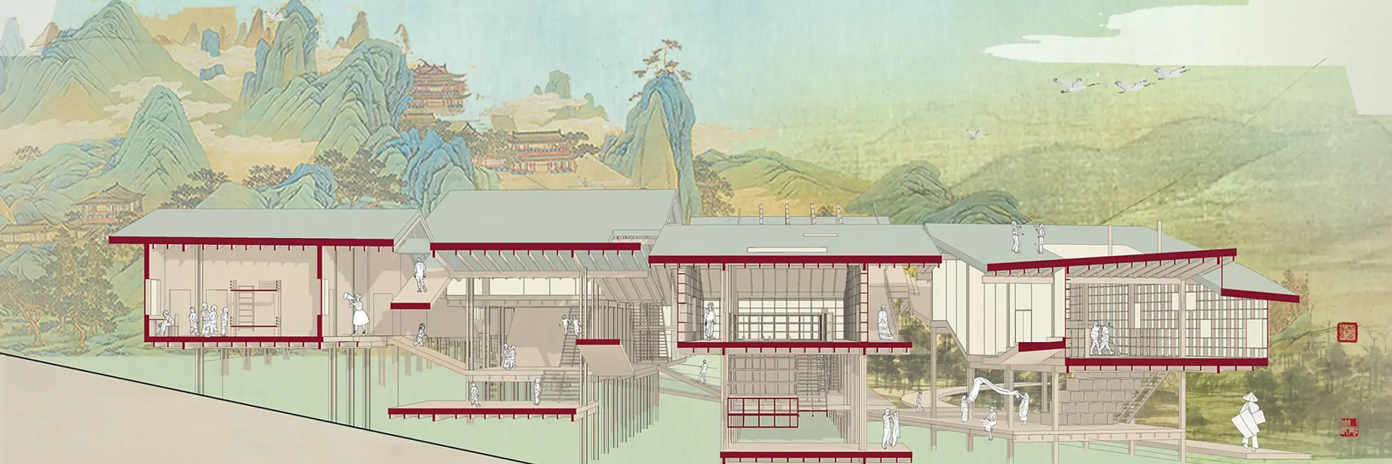 B-Arch-Thesis-Qiyang-Xu-Perspective-Section-scaled